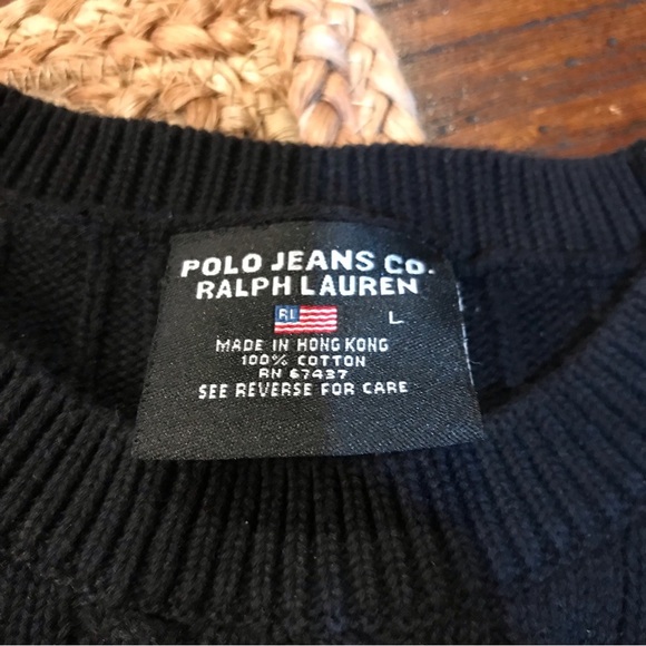 ▪️VINTAGE Ralph Lauren Polo Jeans Co Cable Knit Sweater - Picture 9 of 10